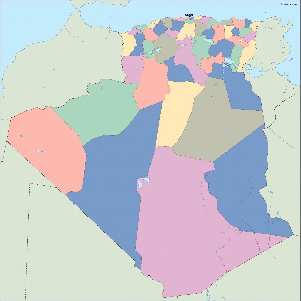 algeria vector mapa | Order and download algeria vector mapa