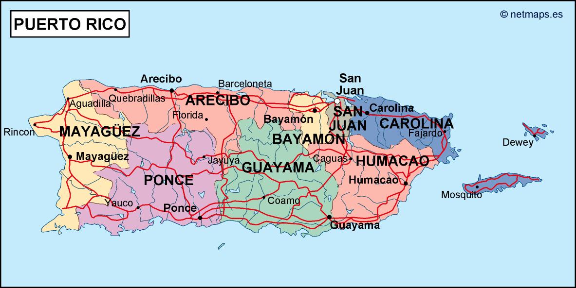 Puerto Rico Mapa Politico Vectorial Digital Order And Download Puerto Rico Mapa Politico 0115