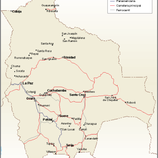Bolivia mapa comunicaciones