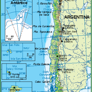 Chile mapa fisico