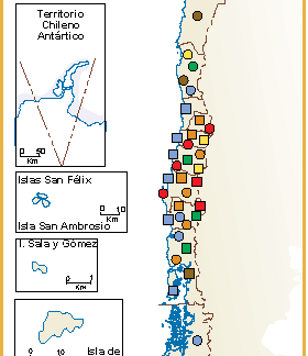 Chile mapa sector primario