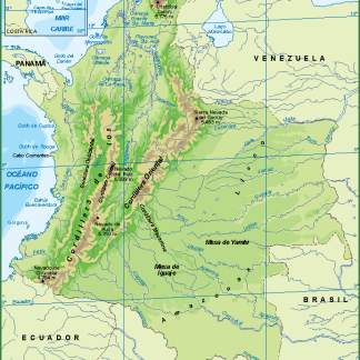 Colombia mapa fisico