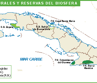 Cuba mapa parques