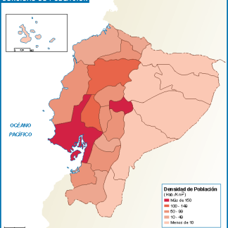 Ecuador mapa poblacion