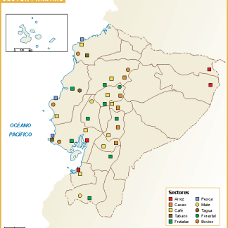 Ecuador mapa sector primario