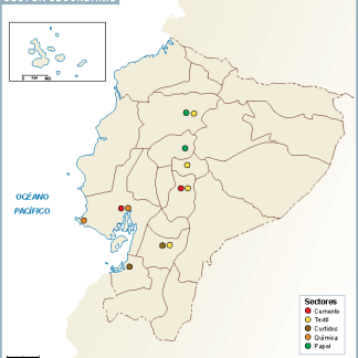 Ecuador mapa sector secundario