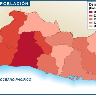 El Salvador mapa densidad