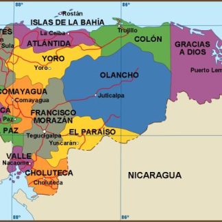 Honduras mapa politico
