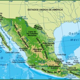 Mexico mapa fisico
