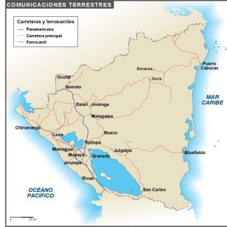 Nicaragua mapa carreteras