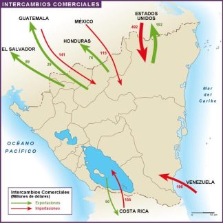 Nicaragua mapa comercial
