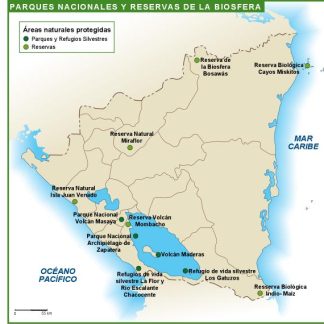 Nicaragua mapa reservas