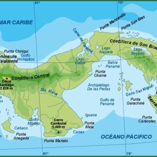 Panama mapa fisico