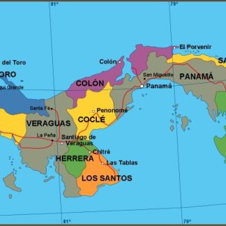 Panama mapa politico